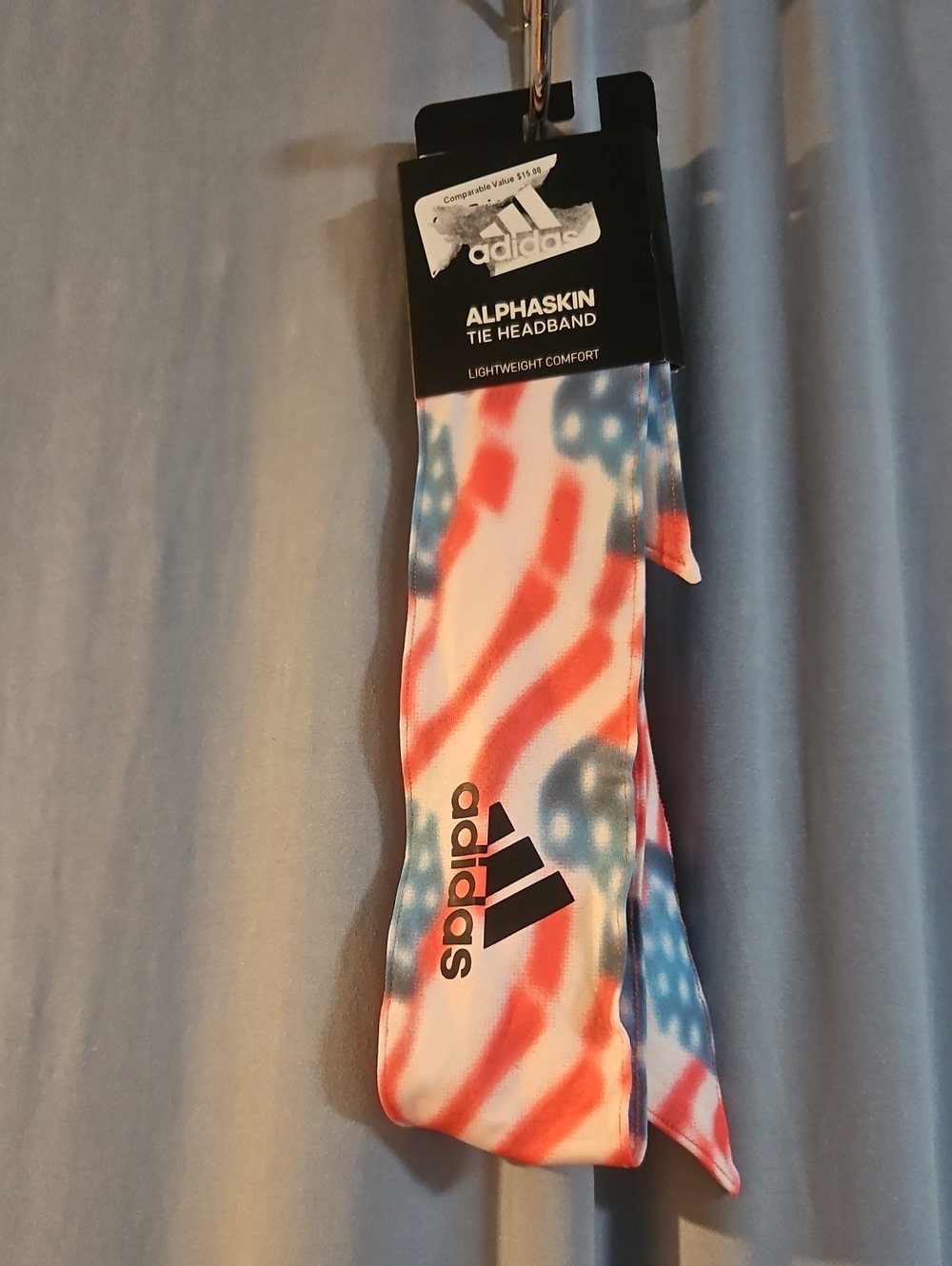 adidas Alphaskin Americana Head Tie Headband: RED/WHITE/BLUE: NEW IN PACKAGE